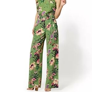 Green Floral Palazzo Pants NYCO
